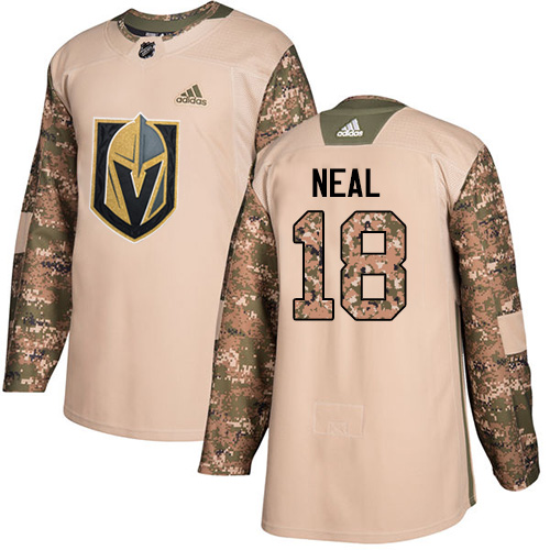 Adidas Golden Knights #18 James Neal Camo Authentic Veterans Day Stitched Youth NHL Jersey